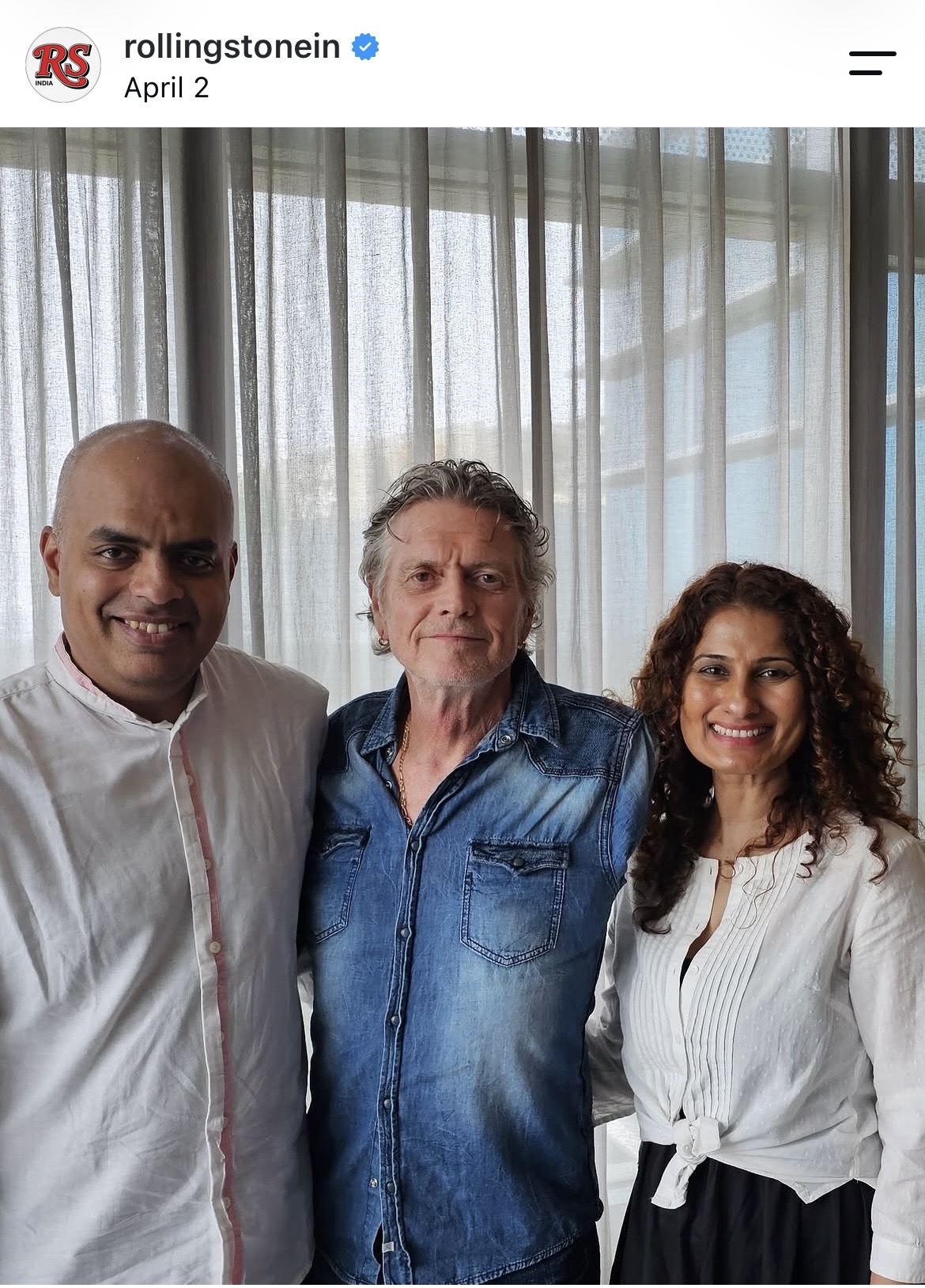 Diane Bacchus and Ashwin Srisailam with Rick Allen in a Rolling Stone India feature