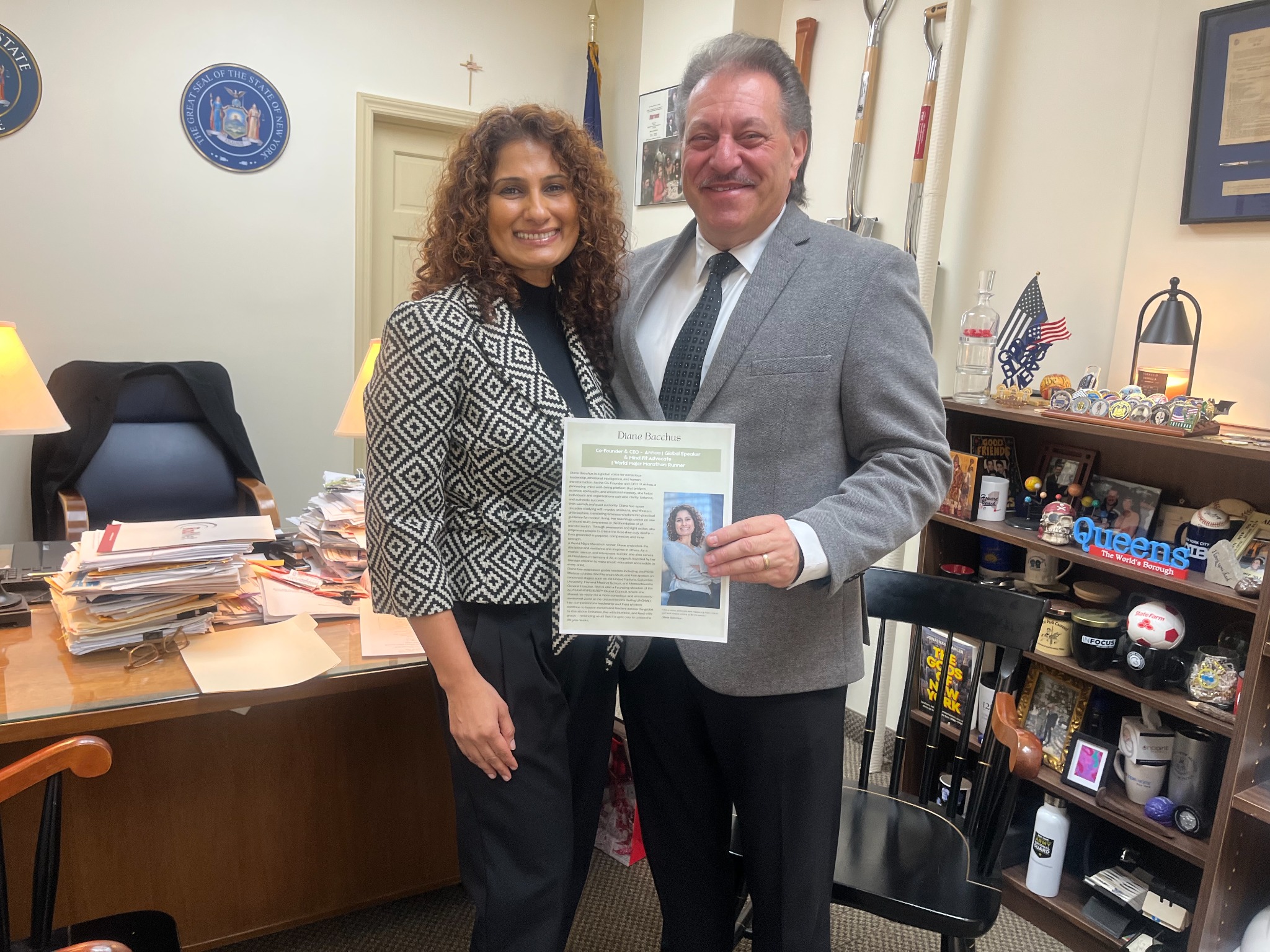 Diane Bacchus with New York State Senator Joseph Addabbo Jr.