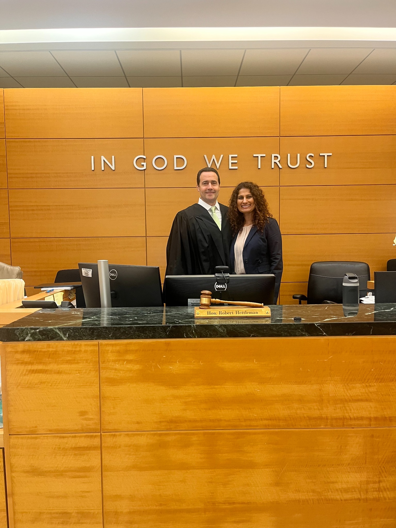 Diane Bacchus with Judge Robert Hettleman